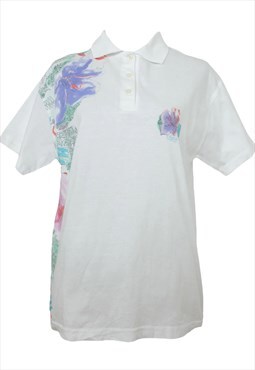 Vintage Etirel Polo Shirt 80s Deadstock Streetwear Floral