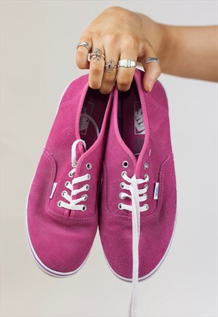 VINTAGE VANS BURGUNDY SUADE TRAINERS