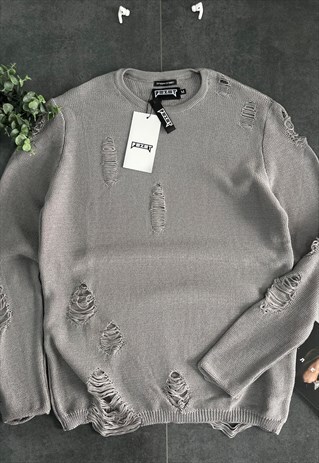 GRUNGE SWEATER GRAY