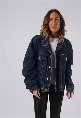 DENIM JACKET DIESEL OVERSIZED FITTED VINTAGE UK 18 (CWCD)