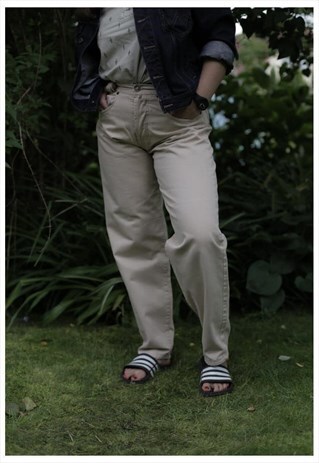 VINTAGE 80'S BEIGE JEANS