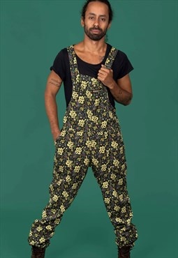 Serpent garden retro style baggy dungarees 