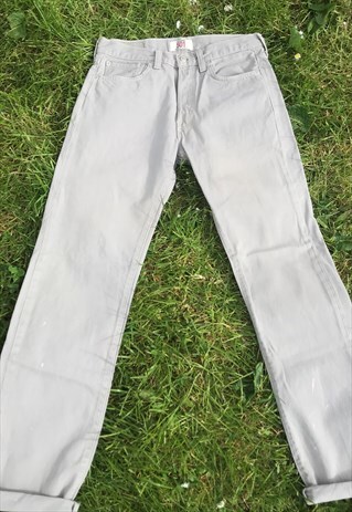 VINTAGE 80'S STRAIGHT LEG 501 GREY LEVI JEANS