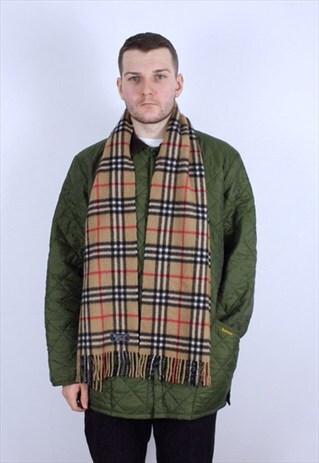 RARE VINTAGE BURBERRY SCARF PURE CASHMERE BIG SIZE