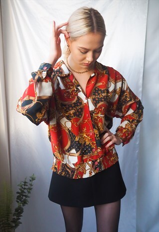 VINTAGE RED PATTERNED SHIRT