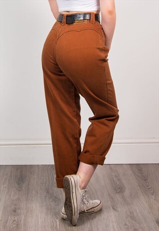 VINTAGE 90'S BROWN DENIM MOM JEANS