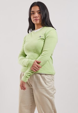 VINTAGE RALPH LAUREN LONG SLEEVE V-NECK TOP