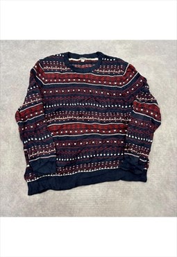 Abstract knitted jumper Men's XXL