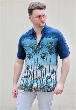 Batik Bay USA 90s Desert Island Palm Tree Shirt