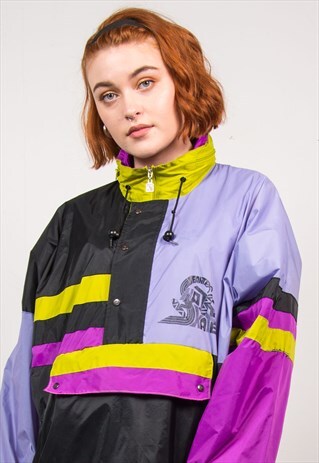 VINTAGE 90'S QUARTER ZIP CAGOULE JACKET