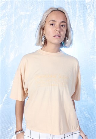VINTAGE TRUSSARDI JEANS YELLOW BAGGY TEE