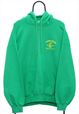 Vintage Coolspring Corn Maze Graphic Green Hoodie Womens