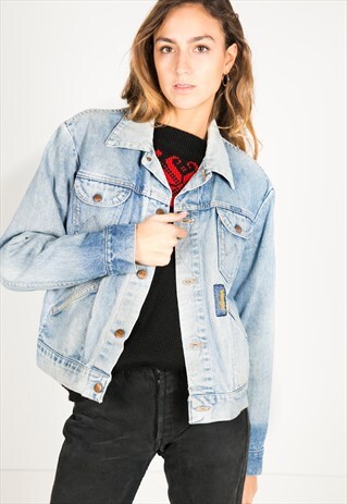 VINTAGE 80S WRANGLER DENIM JACKET / R0995