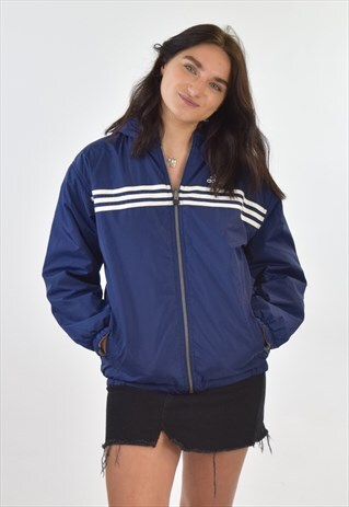 VINTAGE 90S BLUE ADIDAS REVERSIBLE PARKA JACKET
