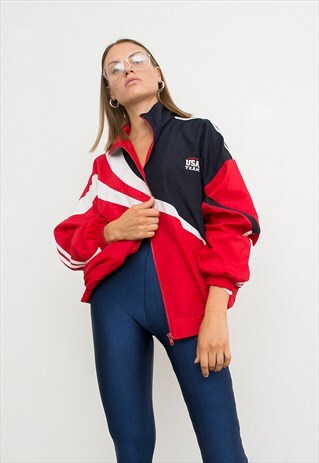 VINTAGE UNISEX WINDBREAKER JACKET 80S ACTIVEWEAR