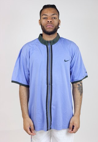 VINTAGE 90'S NIKE ZIP-UP PURPLE T-SHIRT