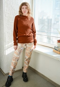 Vintage Brown/Orange Knitted Sweater