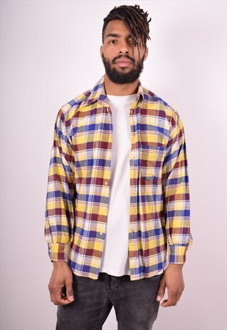 MENS VINTAGE FLANNEL SHIRT SMALL MULTI 90S