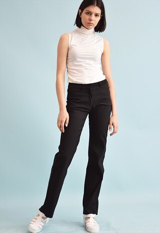 90'S RETRO CLASSIC CUT REGULAR WAIST STRAIGHT TROUSERS