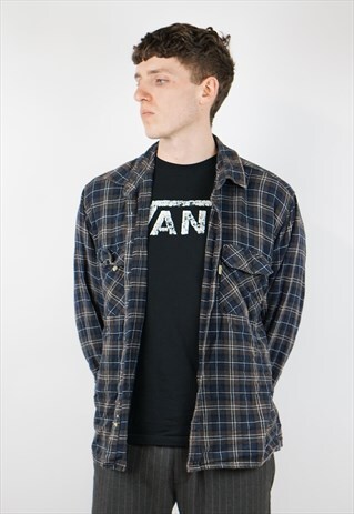 VINTAGE CHECK FLANNEL SHIRT