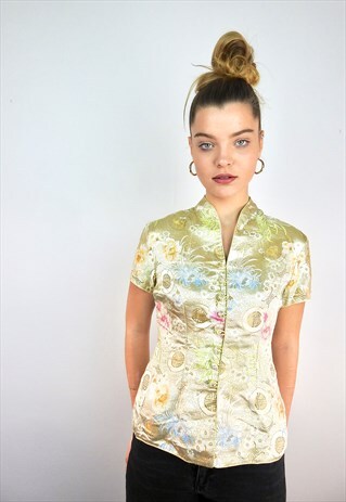 BEAUTIFUL VINTAGE CHINESE BRIGHT TOP