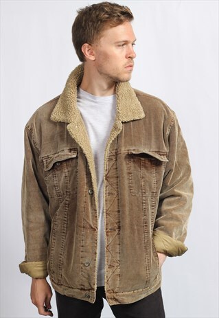 VINTAGE FLEECE LINED CORDUROY JACKET