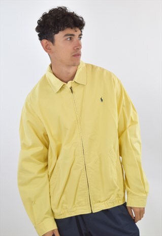 VINTAGE 90S YELLOW RALPH LAUREN HARRINGTON JACKET