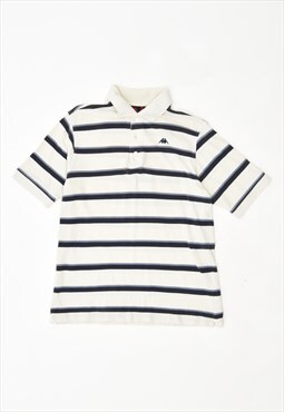 Vintage 90's Kappa Polo Shirt Stripes White