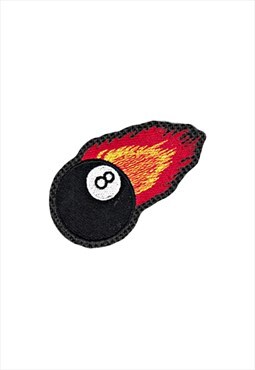 Embroidered Billiard 8 Ball iron on patch / sew on patch
