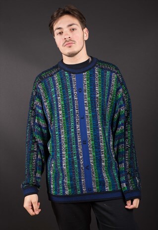 MULTICOLOR SPELL OUT JUMPER BY CARLO COLLUCCI