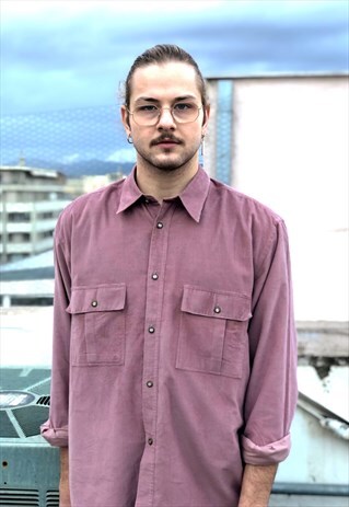 VINTAGE 80'S PINK CORDUROY SHIRT
