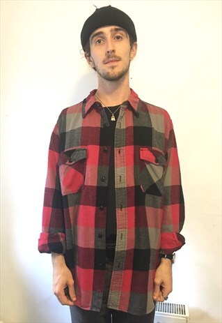 VINTAGE CHECK FLANNEL SHIRT