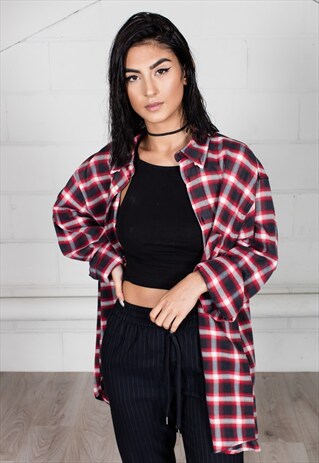 VINTAGE RETRO CHECKED FLANNEL UNISEX SHIRT