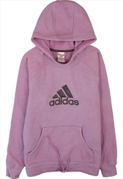 Vintage 90's Adidas Hoodie Pullover Spellout Purple Large