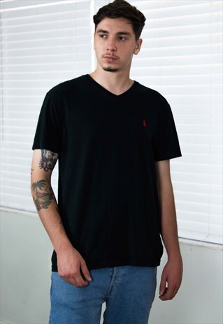 VINTAGE POLO RALPH LAUREN T-SHIRT 90S X 6.4