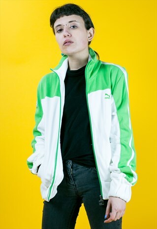 GREEN & WHITE SPORTS JUMPER JACKET
