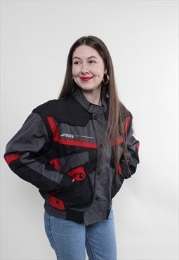 Vintage Motorcycle jacket, cropped biker jacket, 90s racing 
