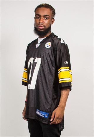 90'S VINTAGE REEBOK PITTSBURGH STEELERS NFL BLACK JERSEY
