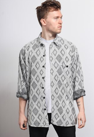 VINTAGE AZTEC PATTERNED SHIRT