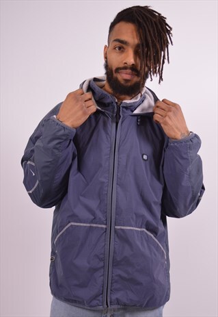 NIKE MENS VINTAGE JACKET LARGE BLUE 90S