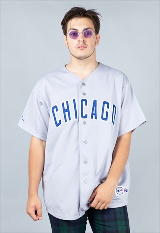 90S GREY CHICAGO BASEBALL JERSEY
