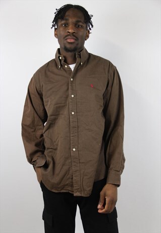 VINTAGE POLO RALPH LAUREN BROWN SHIRT