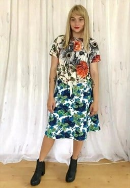 Floral A line vintage skirt