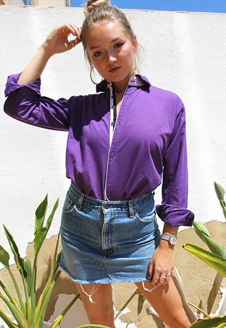 ORIGINAL TOMMY HILFIGER PURPLE LONG SLEEVED SHIRT