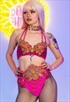PINK SEQUIN BIKINI SET RAVE PARTY FESTIVAL IBIZA
