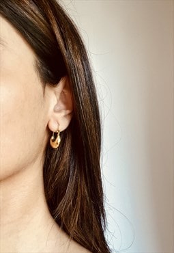 Gold Bold Hoop Earrings Extra Small 