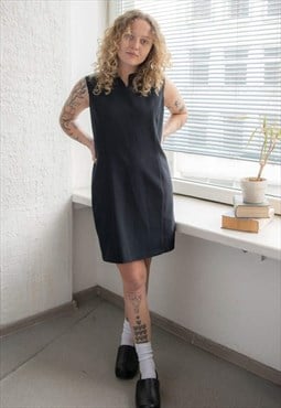 Vintage Black Mini Wool Dress