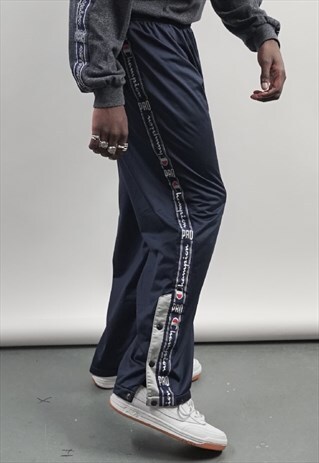 VINTAGE 90S CHAMPION TAPED NAVY JOGGERS