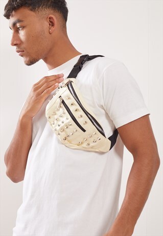 VINTAGE FAUX LEATHER FESTIVAL BUM BAG