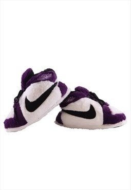 J1 Retro Purple Unisex Novelty Sneaker Slippers 